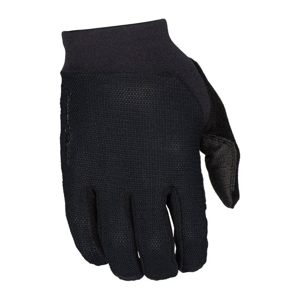 Lizard Skins Monitor Ignite gloves in black with breathable mesh panels and neoprene wrist closure for cycling or outdoor activities.