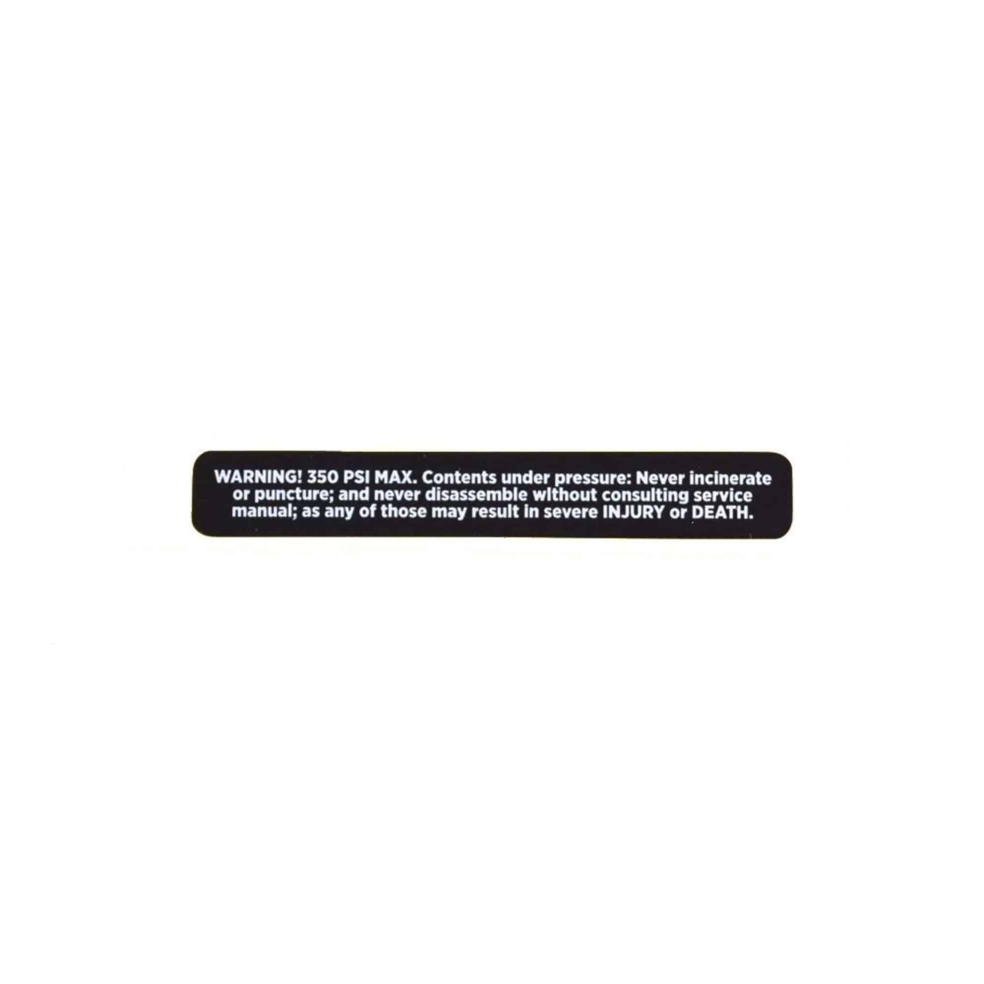 Fox 350Psi Max Eyelet Decal for rear shock components, featuring black and white design with Fox branding details