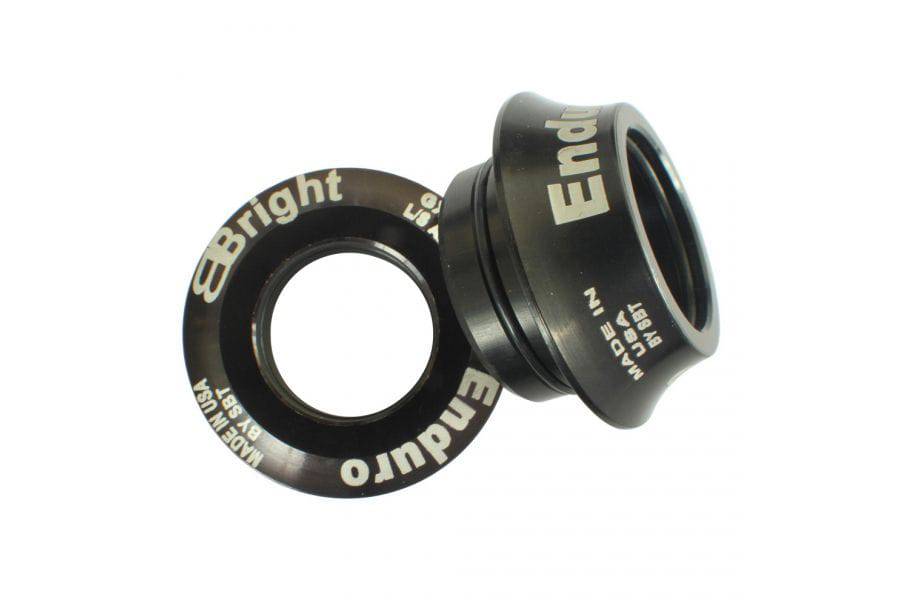 Enduro Bearings BBright to SRAM GXP chainset adaptor in black for 30mm bottom brackets, compatible with bike components.