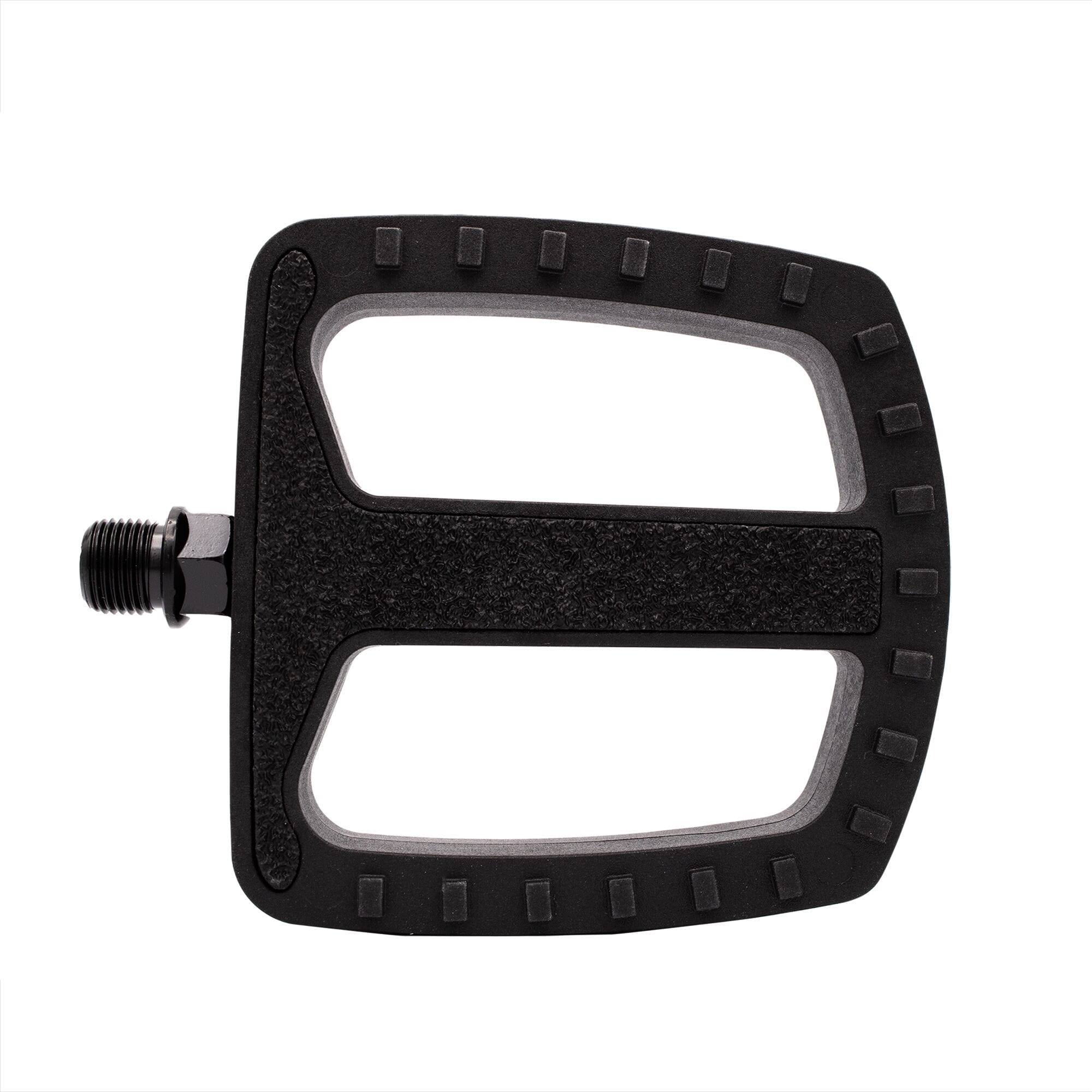 M Part SANDBLOCK e-Bike pedal with anti-slip grip and reflector, designed for MTB and urban biking, showing textured surface and reflectors.