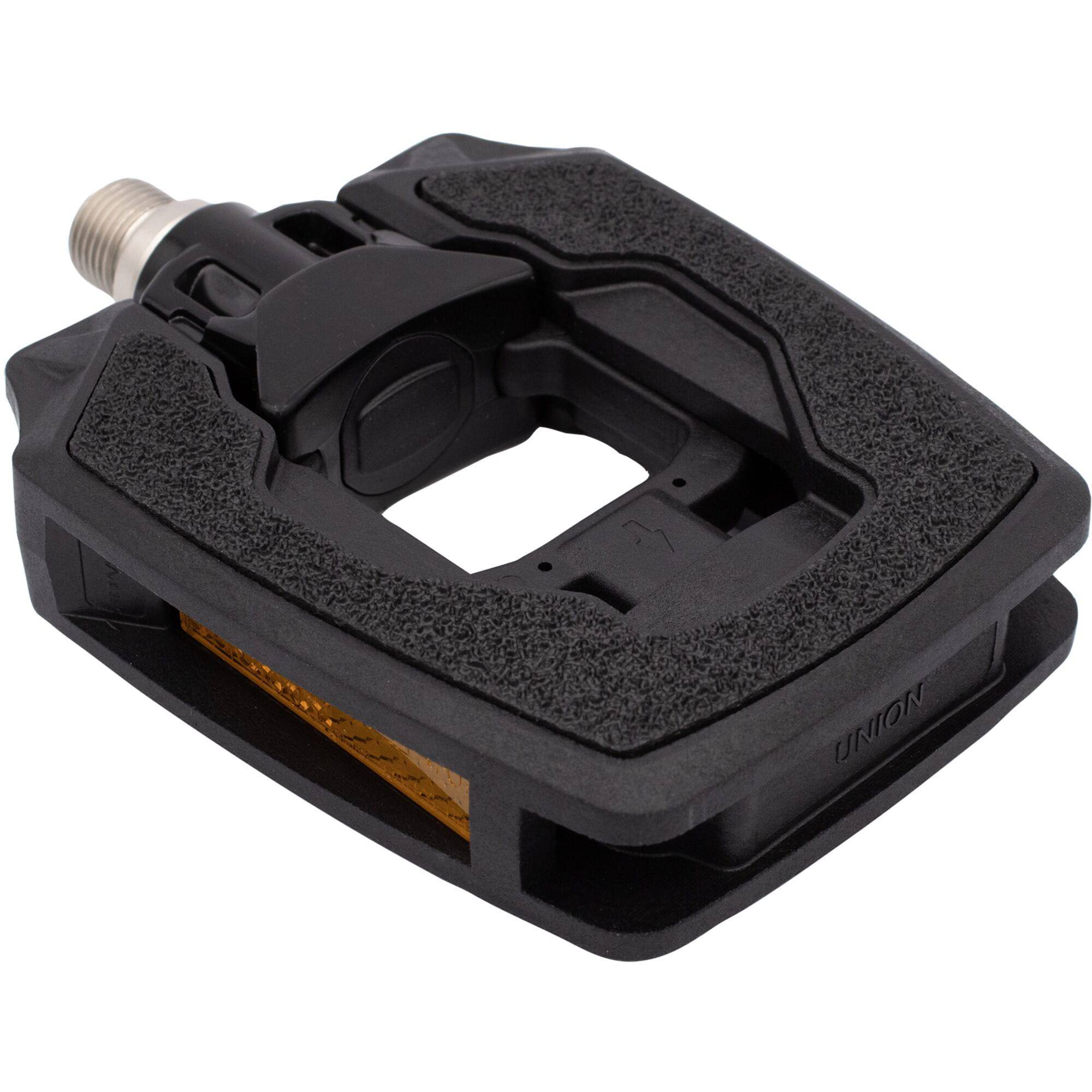 M Part SANDBLOCK© folding pedal with anti-slip surface for folding bikes, showing textured pedal surface and compact design.