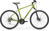 Merida Crossway 20D hybrid bike with Shimano Acera gears and disc brakes, featuring a lightweight frame and ergonomic design.