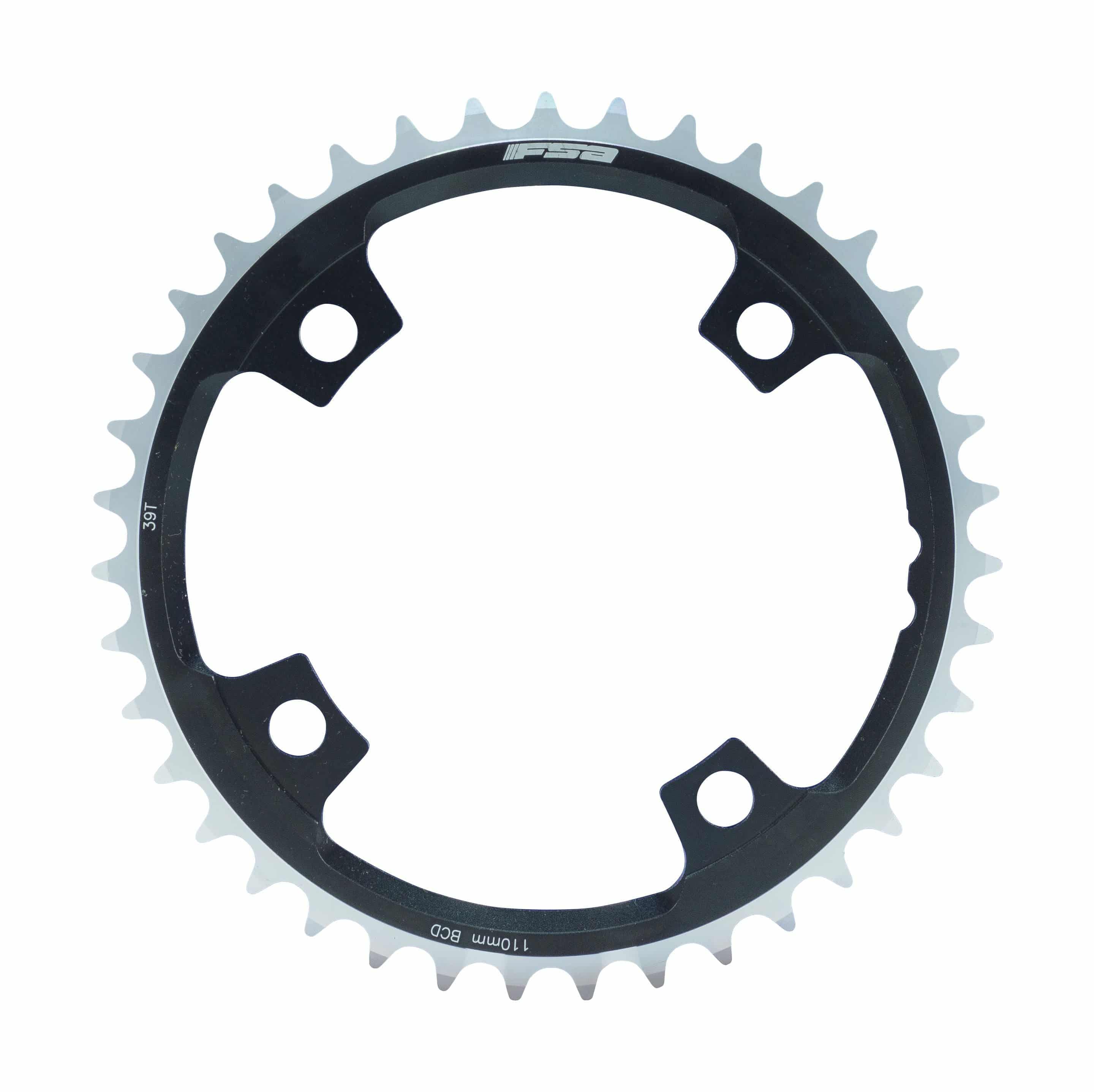 FSA Gossamer ABS Road Chainring (2x11, 110x39T, Black, 4h) | Swinnerton Cycles