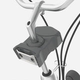 Urban Iki TA-KE front child bike seat showing weather-resistant design and secure mounting on a bicycle.