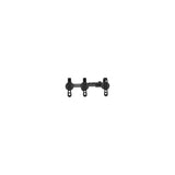 Topeak Bike Truss 3x black adjustable clamp for bike repair stand stability, shown attached to a workshop bike repair setup.