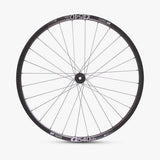 Black M Part Wheels gravel front wheel with DT 370 hub and DT 540 rim, 700c size, featuring TLR tubeless-ready design.