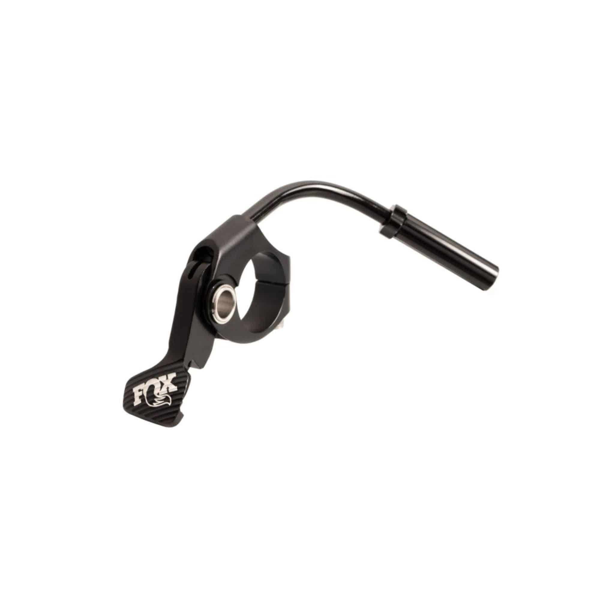 Fox Transfer 2X/3X seatpost dropper remote lever for universal fit on mountain bike drivetrain components.