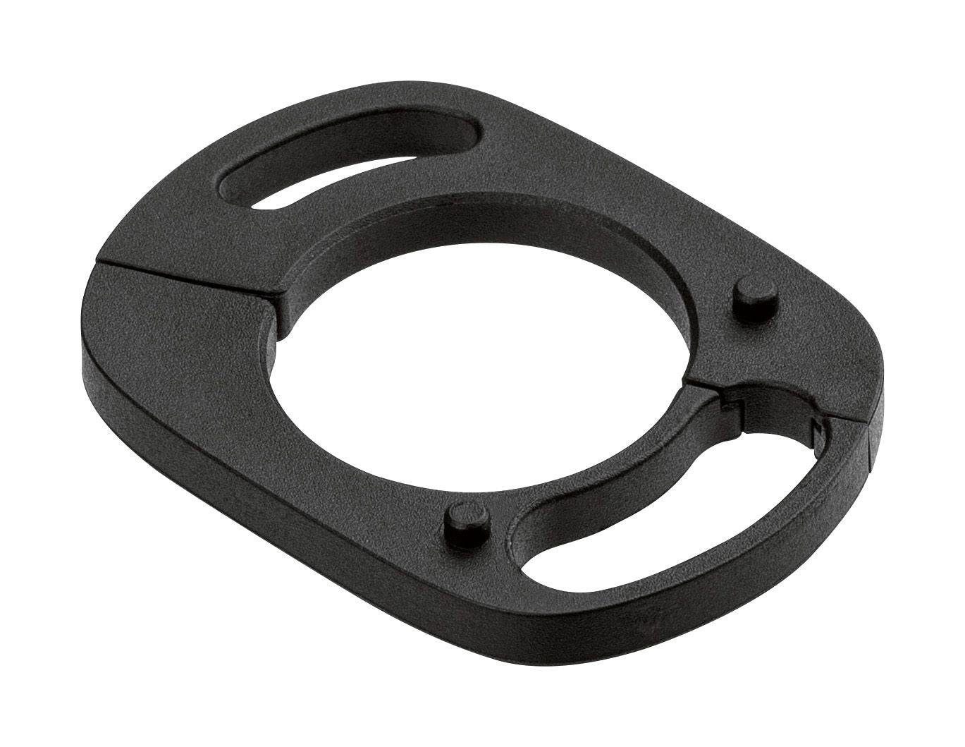 FSA ACR 5mm stem spacer with internal cable routing for bike stems, no logo, in black color.