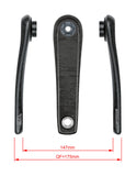 Fsa Ebike Chainset Ck-702 Isis 22.0Mm Black Cranks