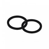 Cane Creek Hellbender 2.5mm BSA bottom bracket spacer kit in black for bicycle components, shown in the image.
