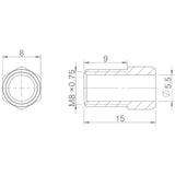 Aztec M8 x 0.75 threaded shroud components for Hayes brakes, set of 8 replacement parts, made for brake maintenance