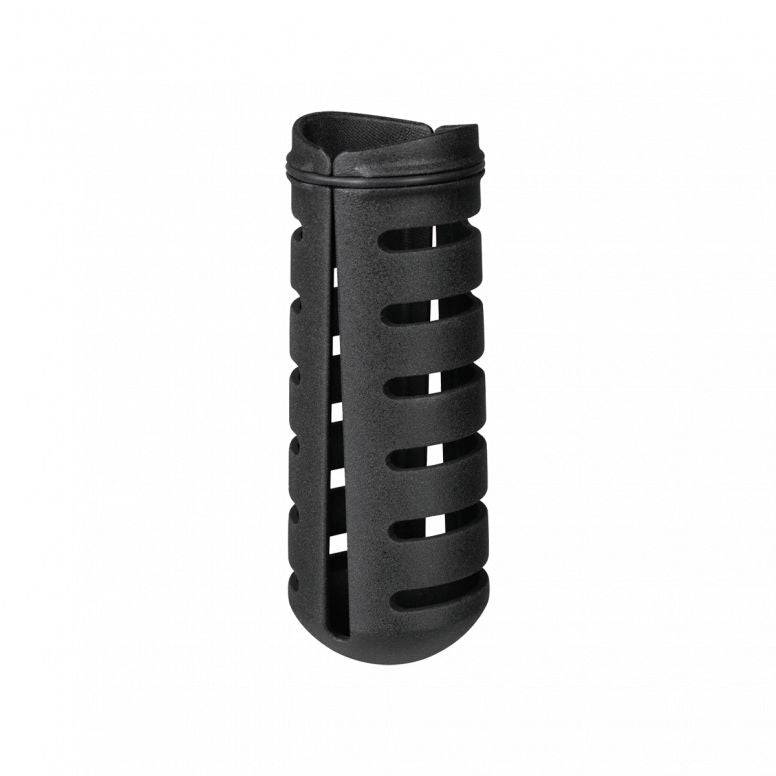 Topeak CO2 Shell insulated tire inflator grip accessory with 2 black shells for 25g cartridges, designed for bicycle tire inflation.