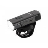 Black Moon Sport Rigel Pro 1000lm front bike light with Garmin quick release mounted on a bike handlebar.