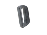 Black Trek curved-front derailleur braze-on washer for front derailleur mount, designed for mountain bike components.