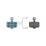 Jagwire Sport Organic disc brake pads for SRAM AXS Road and Avid Blue Sport bike components, shown in a close-up image.