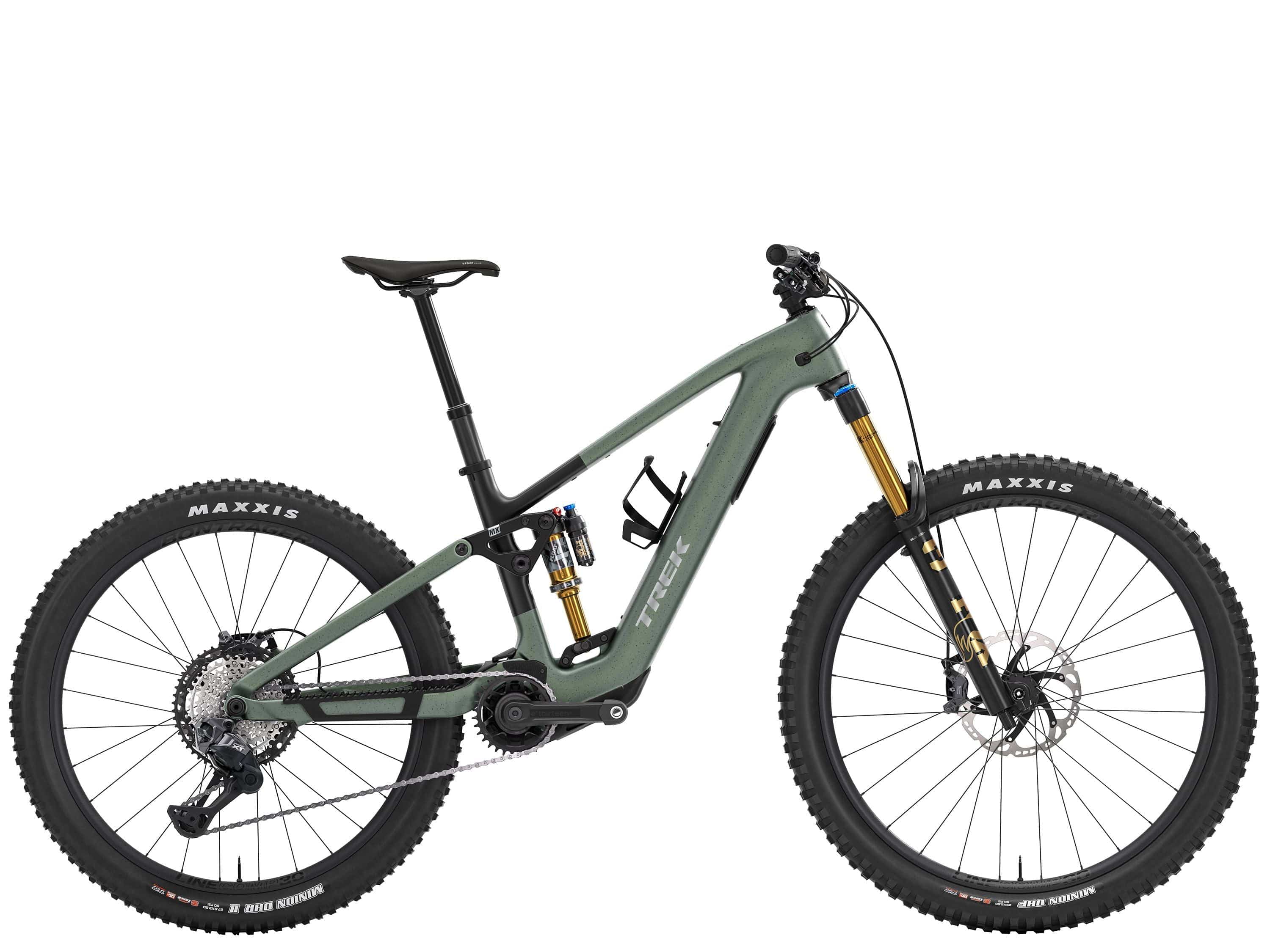Trek Fuel+ MX 9.8 XT Di2 electric mountain bike with Shimano XT Di2 components and mixed wheel setup in trail configuration