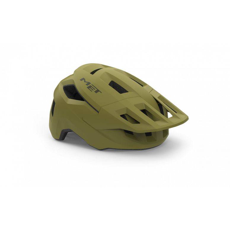 Metallic gray MET Shelter MTB helmet with ventilation and Safe-T Sport Fit System, designed for mountain biking safety and comfort.