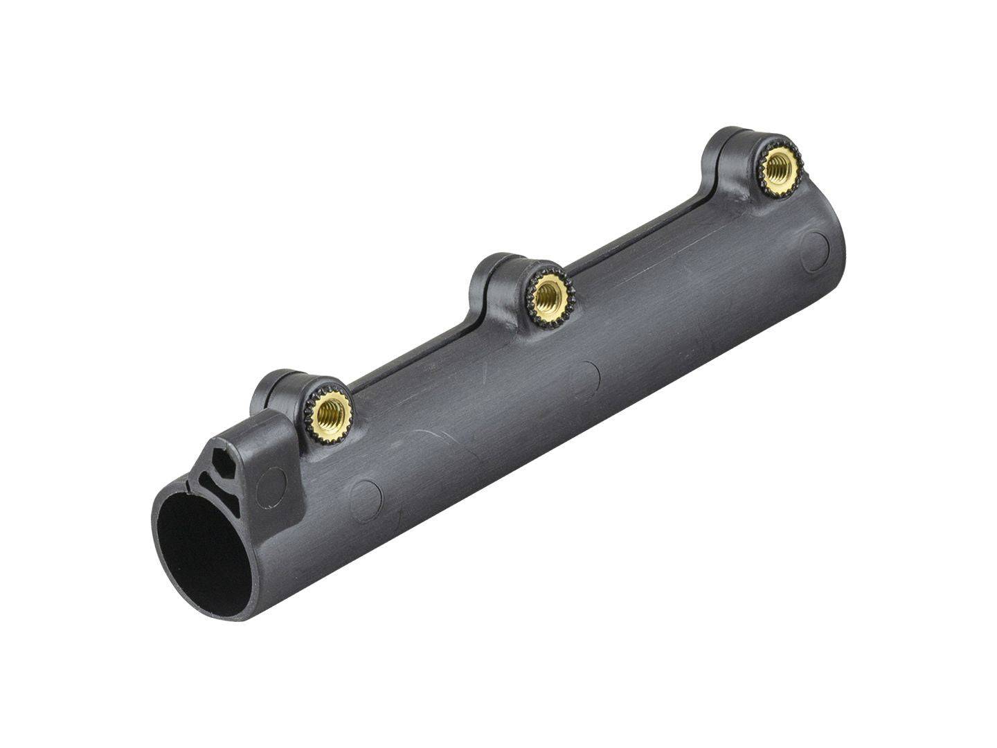 Black Trek Boone CX Di2 internal battery adapter compatible with Boone CX frames, shown installed inside the frame.