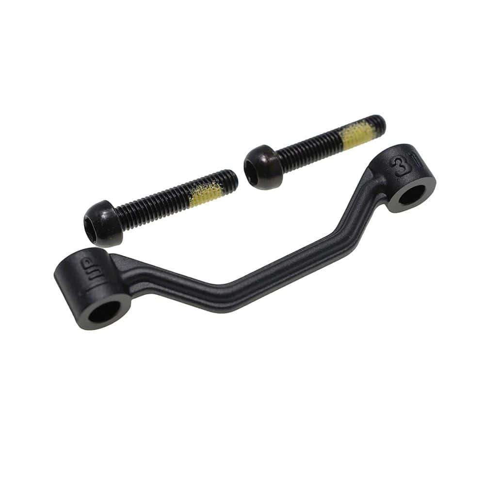 Hayes post mount brake adaptors for disc brake conversion and alignment, showing metal components for bicycle braking system.