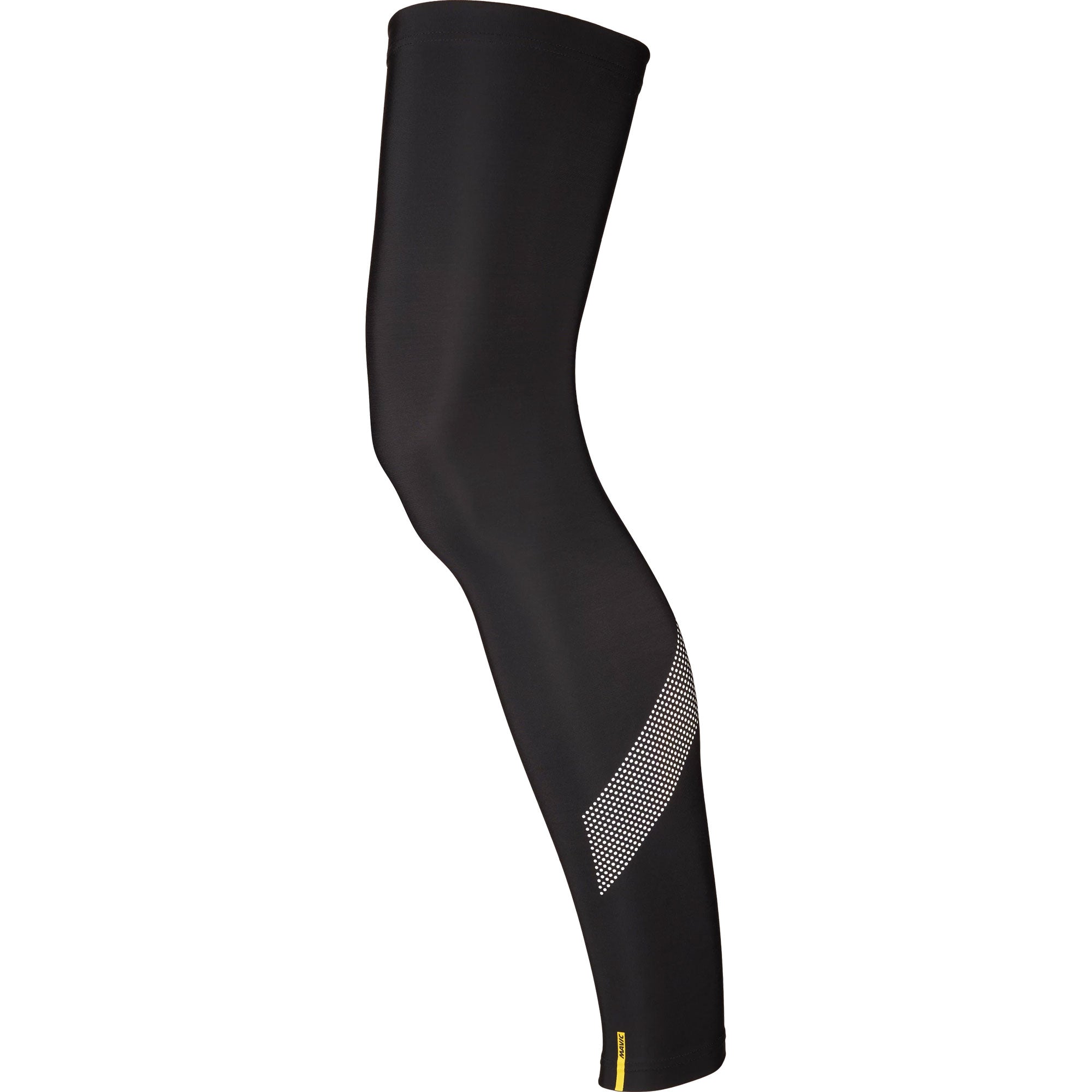 Mavic Cosmic cycling leg warmers with lightweight thermal fabric and silicone grip for secure fit during rides.