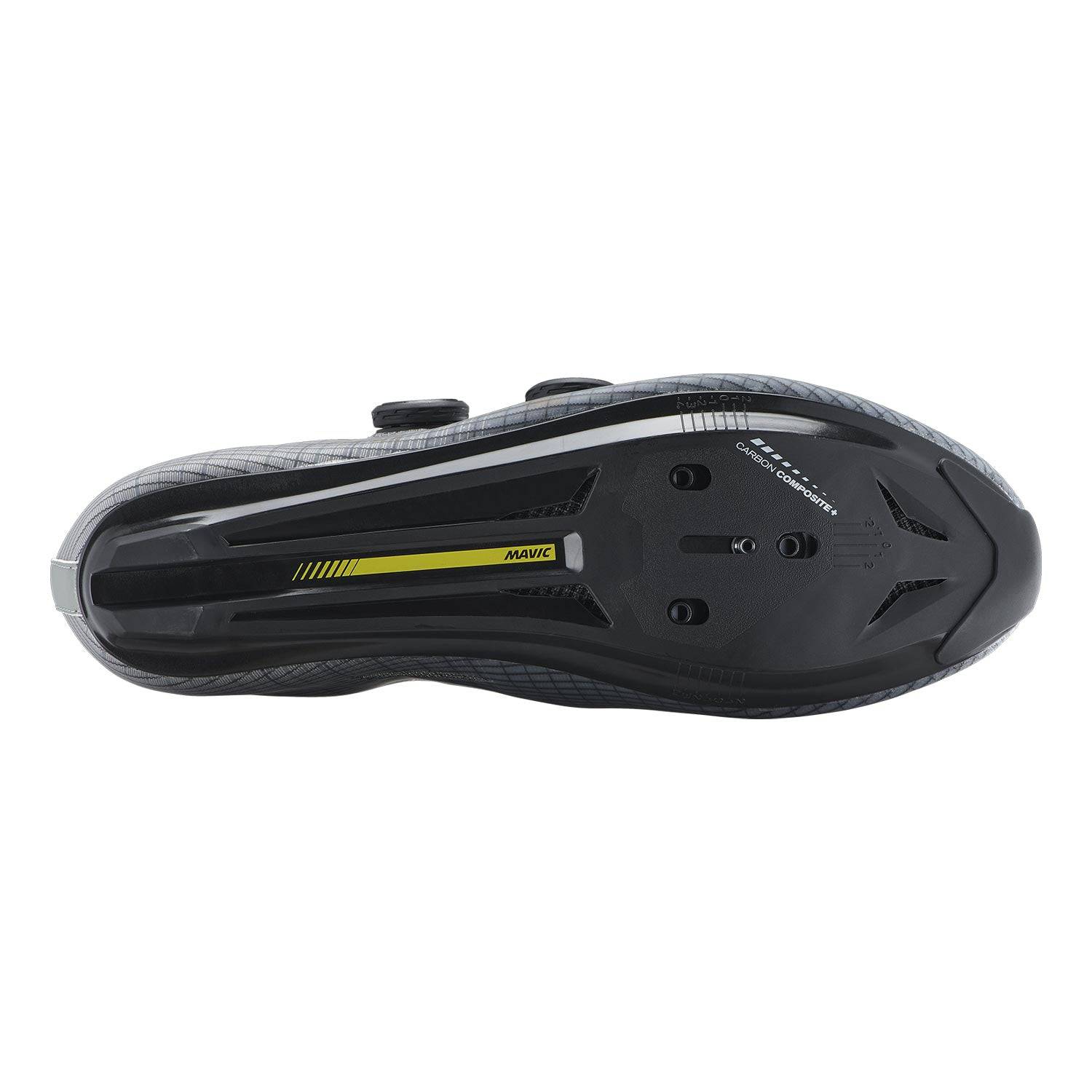 Mavic Cosmic SLR Black Gold road cycling shoes with dual BOA fit system and sleek design, displayed on a white background.