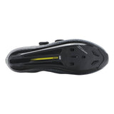 Mavic Cosmic SLR Black Gold road cycling shoes with dual BOA fit system and sleek design, displayed on a white background.