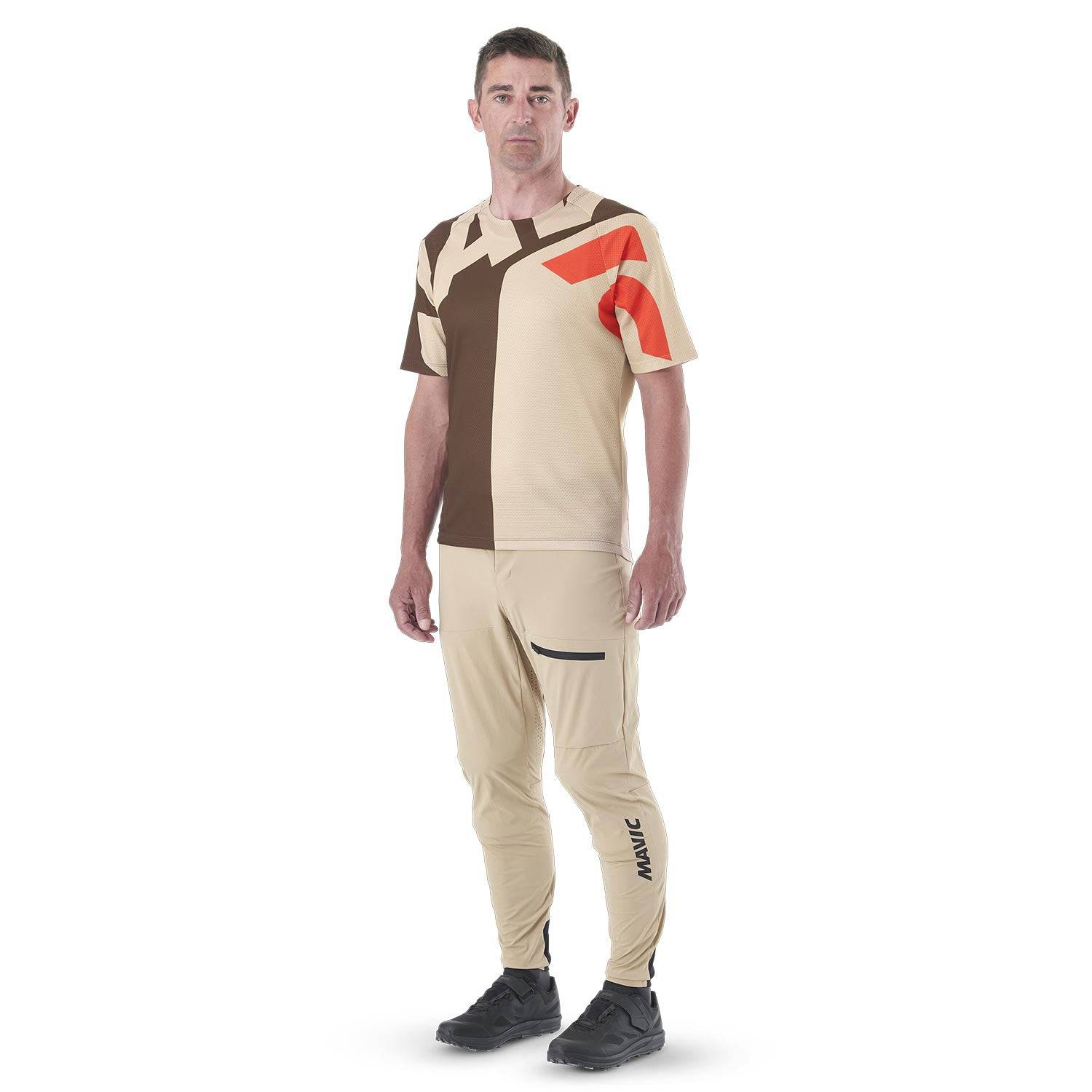 Mavic Deemax Enduro short sleeve jersey with reinforced shoulders and pockets, designed for mountain biking and active wear.