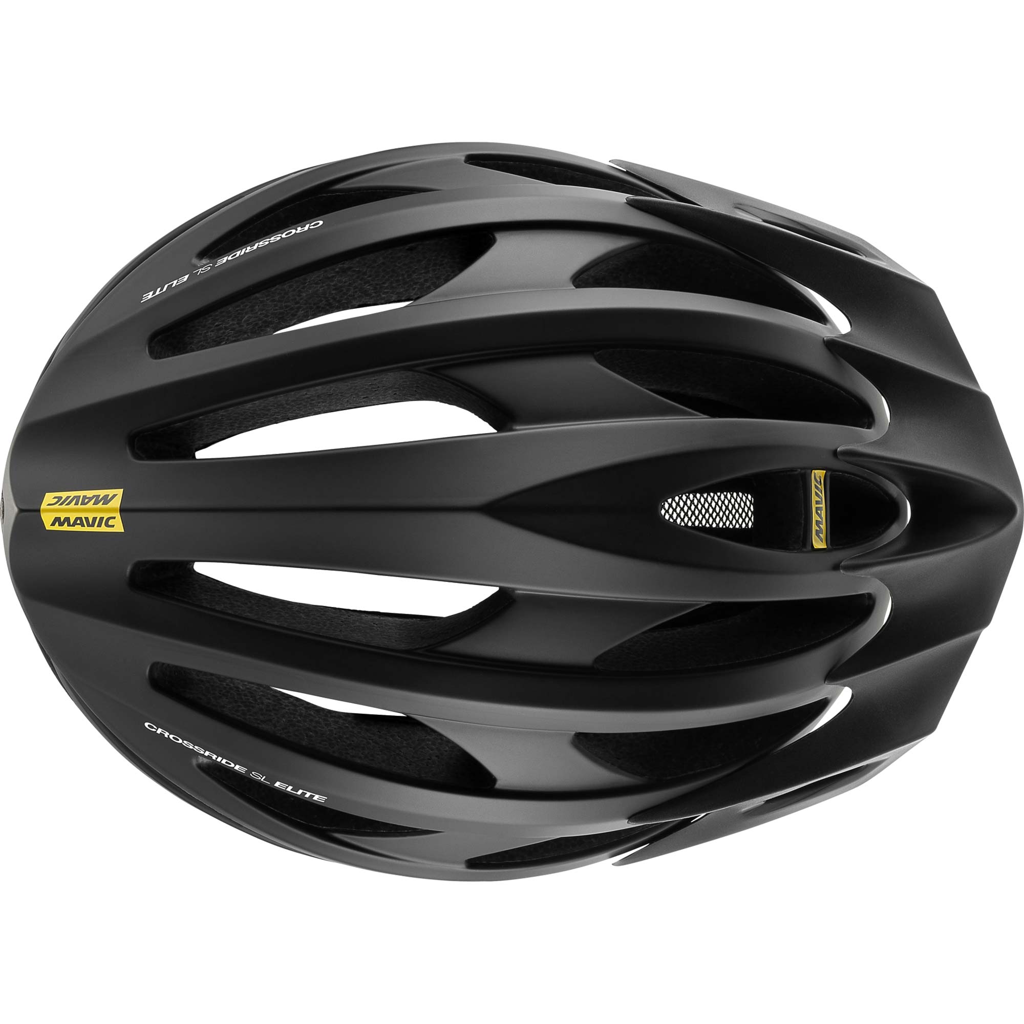 Mavic Crossride SL Elite black helmet for gravel and cross-country riding, featuring ventilation and adjustable straps.
