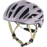 Mavic Aksium Elite purple cycling helmet with ventilation holes and reflective highlights for visibility and airflow.