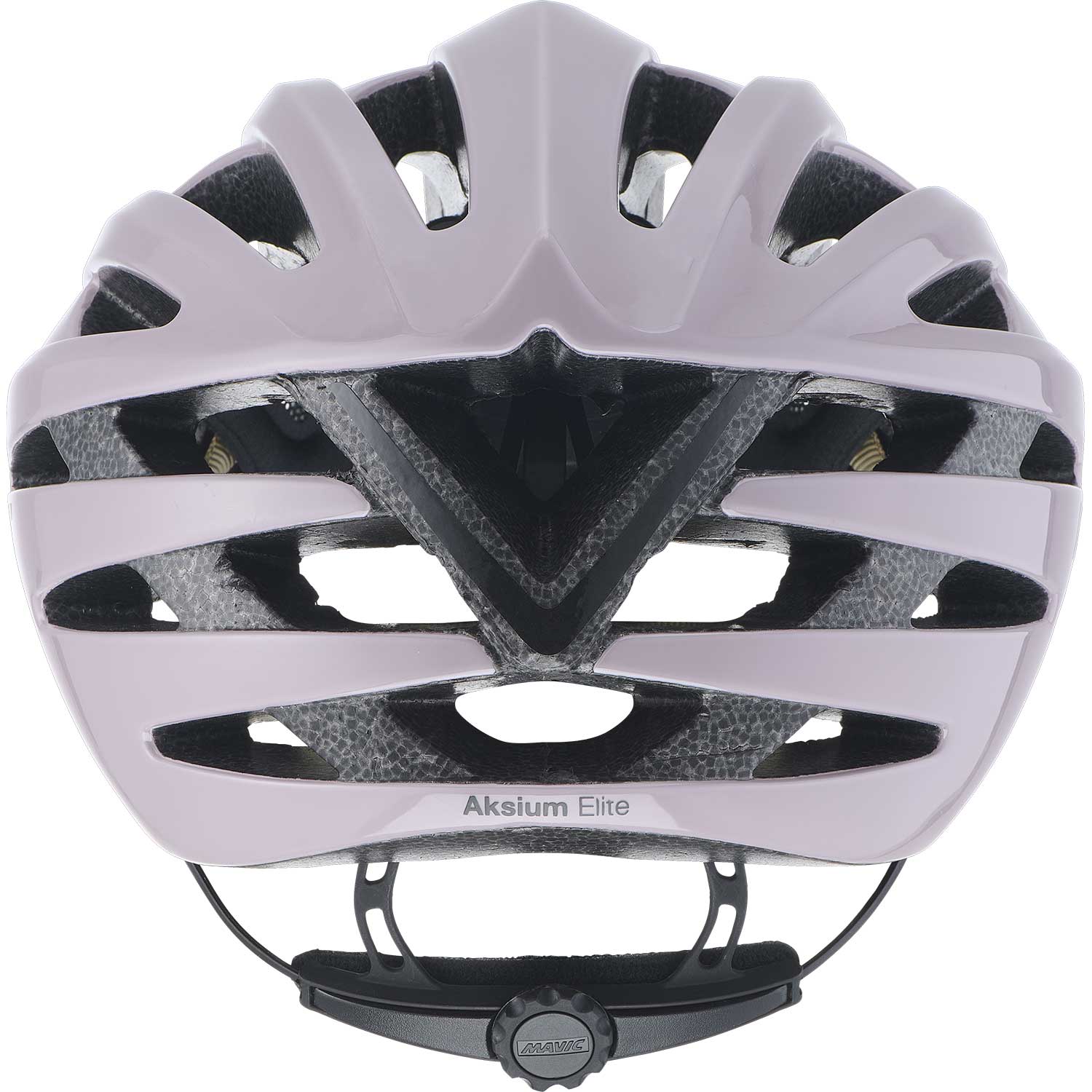 Mavic Aksium Elite purple cycling helmet with ventilation and reflective highlights, designed for safe and comfortable riding.