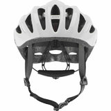 Mavic Aksium Elite white cycling helmet with ventilation ports and reflective highlights for safety and comfort.