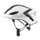 Mavic Comete Ultimate MIPS white road racing helmet with aerodynamic design, featuring ventilation and secure fit.