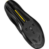 Mavic Cosmic Elite SL road cycling shoes with BOA Fit System and carbon outsole, shown in black with sleek design.
