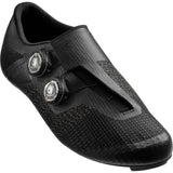 Mavic Cosmic Ultimate road cycling shoes with BOA Fit System and carbon outsole, showing sleek design and secure closure.