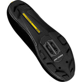Unisex Mavic Crossmax Boa MTB cycling shoes with black and gray design, featuring Boa dial closures and rugged mountain biking soles.