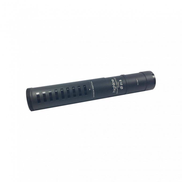 Crankbrothers Highline 2-Keyway v2 bike seatpost in 31.6mm diameter and 100mm length, showing the durable component design.