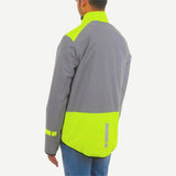 HUMP Men's Ultra Reflect waterproof cycling jacket, windproof and packable, shown in black with reflective accents for visibility.
