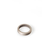 Steel DT Swiss M34 x 1 mm external screw thread ring nut for 240/350 ratchet hubs, shown with detailed threading and brand markings.