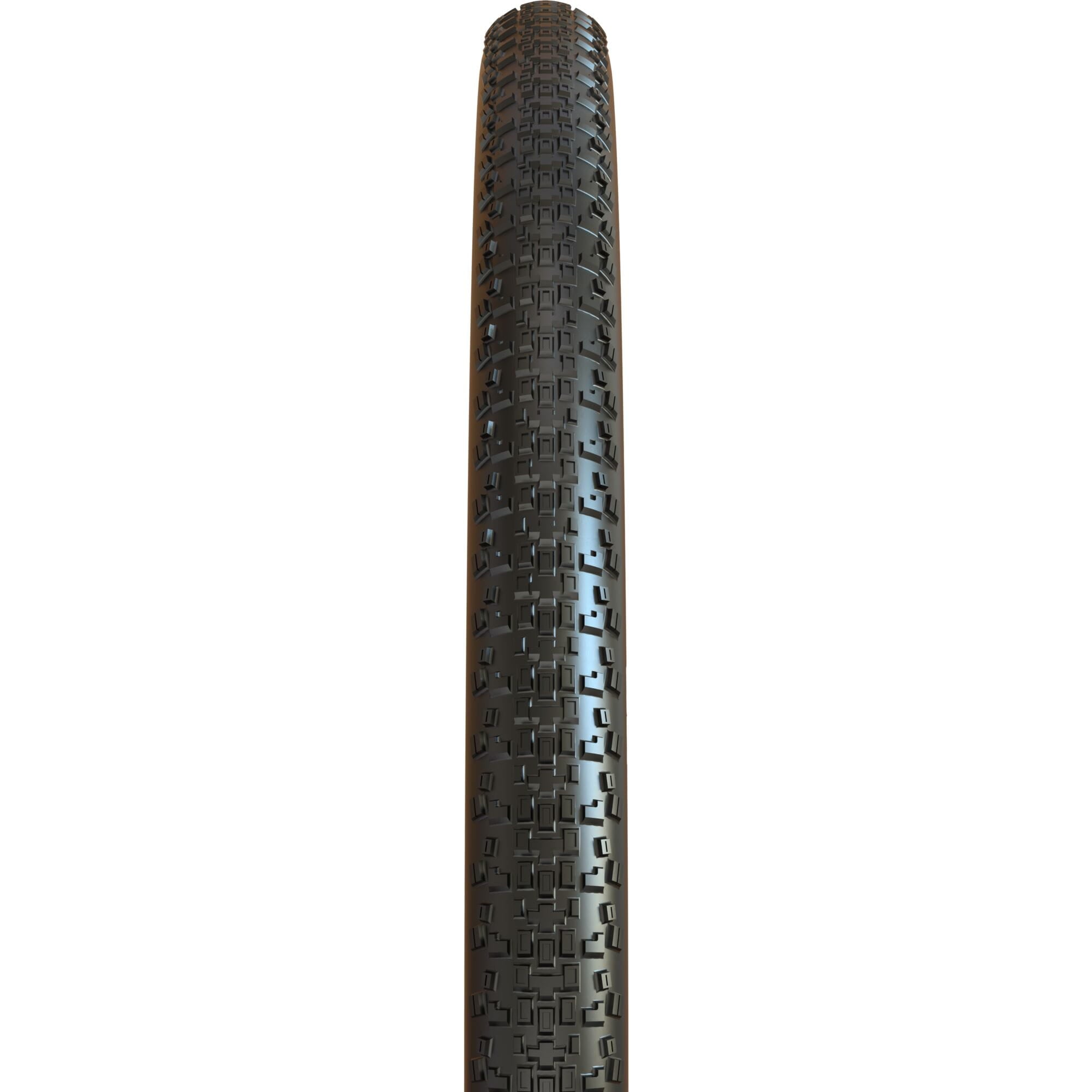 Maxxis Rambler 700x45C tubeless gravel tyre with HYPR-X compound and EXO protection, showing tread pattern and sidewall details.