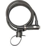 Kryptonite Kryptoflex 1218 bike cable lock, 12mm x 180cm, with resettable combo, coiled around a bike frame.