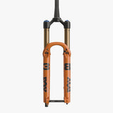 Fox 2027 38 Float FACT 170 29" MTB fork with Grip X2 Kabolt, tapered steerer, orange finish, front view, high-resolution image