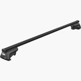Thule SmartRack XT Squarebar 135 universal roof rack accessory for raised railings, shown installed on vehicle roof.
