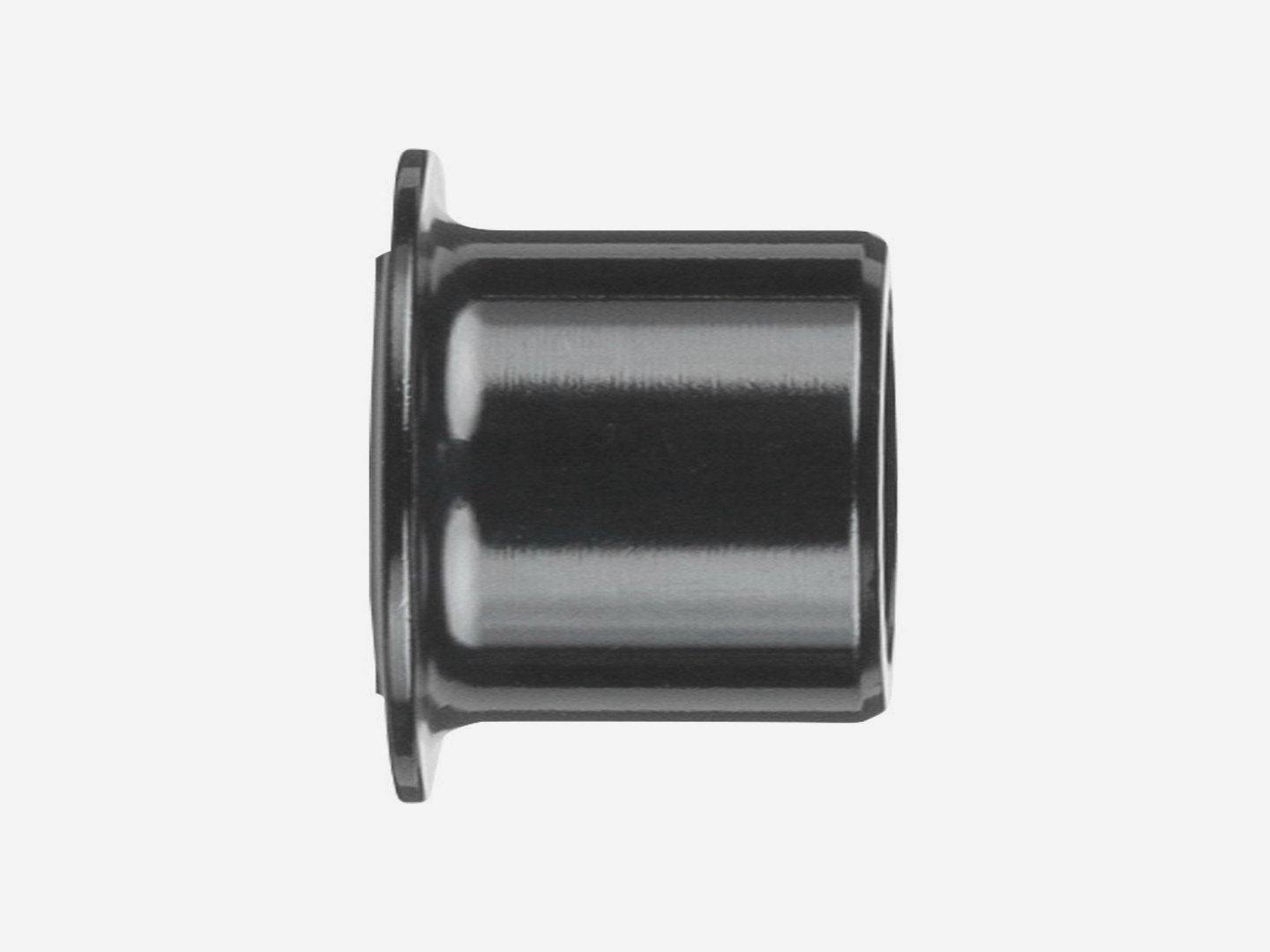 Black Bontrager 108XC 15mm axle end cap for 110mm OLD front and rear bike hubs, replacement component.