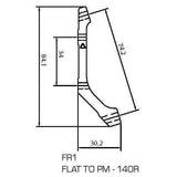 TRP FR1 Flat Mount Rear Brake Caliper Adapter for 140mm disc brake conversion, durable bike components.