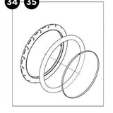 Thule 20-inch left-hand tyre and tube assembly for Chariot Cross Lite 17+ bike trailer, accessory for bike maintenance.