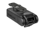 Topeak Ninja Master+ Toolbox T20 black compact weatherproof bike tool kit with various bike repair tools inside.
