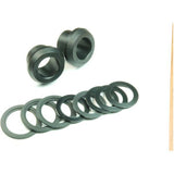Wheels Manufacturing Shimano multi bottom bracket adapter for 30mm axle cranks, showing metal component with threaded ends.