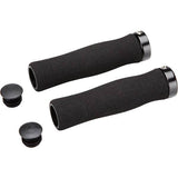 M Part Comfort Foam Lock-On Vice Grips with bar end plugs for bike handlebars, featuring cushioned foam for comfortable grip.