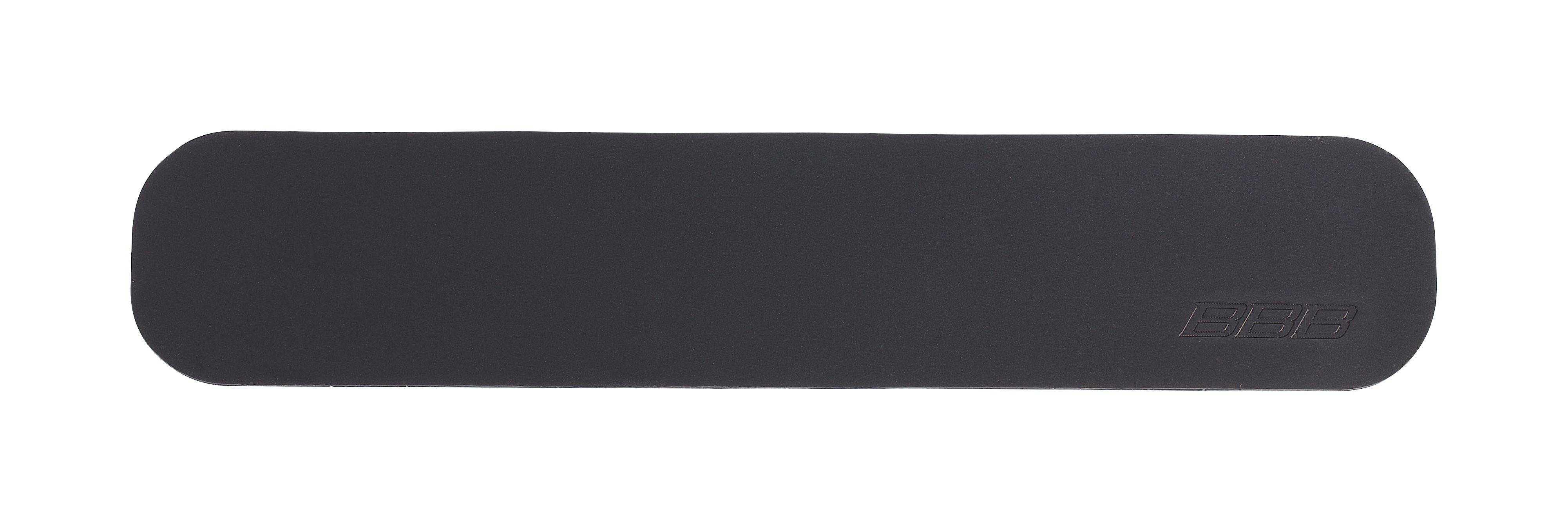 BBB BBP-21 StaySkin chainstay protector for bike frame, durable black guard, 260×50 mm, shown on bike frame.