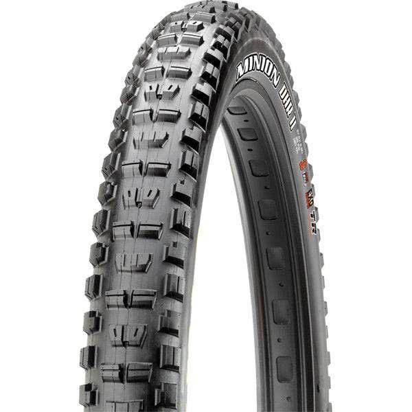 Maxxis Minion DHR II 27.5x2.8 tubeless folding mountain bike tyre with MaxxTerra compound and EXO protection.